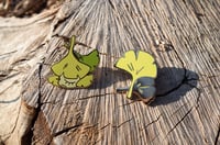 Image 2 of Ginkgo Leaf & Girl Enamel Pins