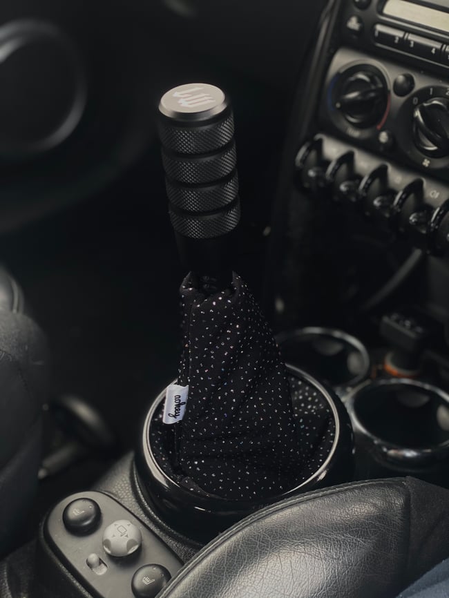 Black & rainbow glitter