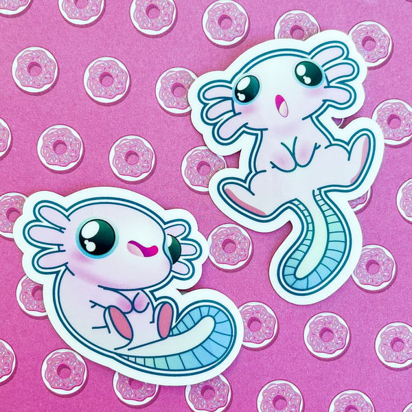 Image of Kawaii Axolotl Sticker Pack