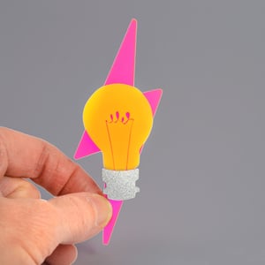 Image of Bright Idea Light Bulb Brooch