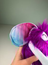 Image 3 of Mini Monster -  Bright Purple w/ Embroidered Eyes