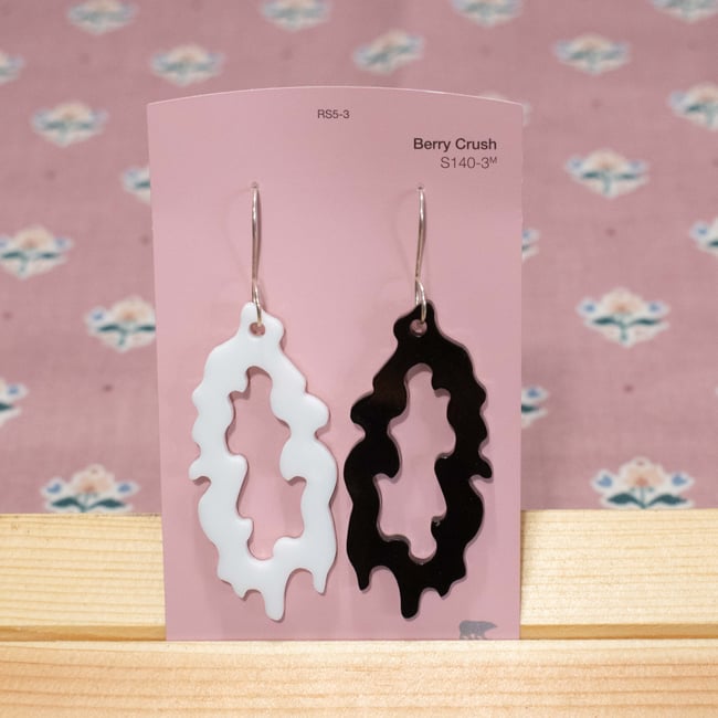 Black & White Acrylic Drip Earrings