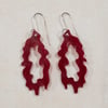 Red Acrylic Drip Earrings