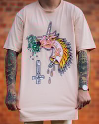 Image 1 of Pink Possessed Unicorn Tee 