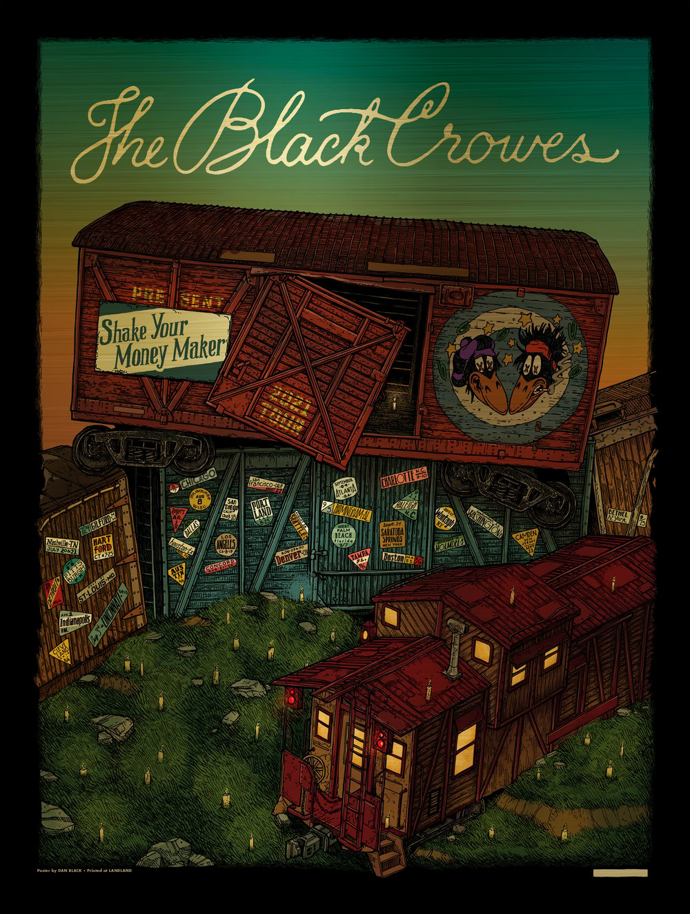 The Black Crowes ("Shake Your Money Maker" 2021 Tour) • L.E. Official Poster (18" x 24")