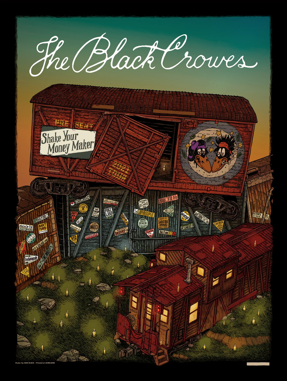 The Black Crowes ("Shake Your Money Maker" 2021 Tour) • L.E. Official Poster (18" x 24")