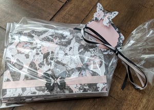 Image of Pink and Black Butterflies