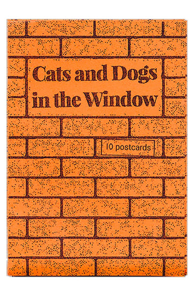 Image of ã€ŒCats and Dogs in the Windowã€� postcardset