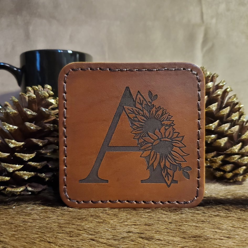 Leather Coasters-set of 2 (Personalized)