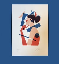 Image 2 of "Donna con luna, stelle e forme"
