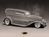 Image 2 of 1932 sedan hot rod print 12x18