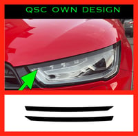 X2 Audi A1/S1 Black Eyebrow Eyelid Sticker Decal 