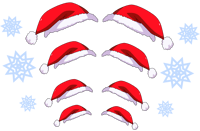 Image 2 of Christmas Hats and Snowflakes (Make your character more festive!)