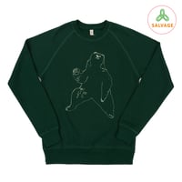 Image 1 of Bear Unisex Green Sweatshirt (Recycled)