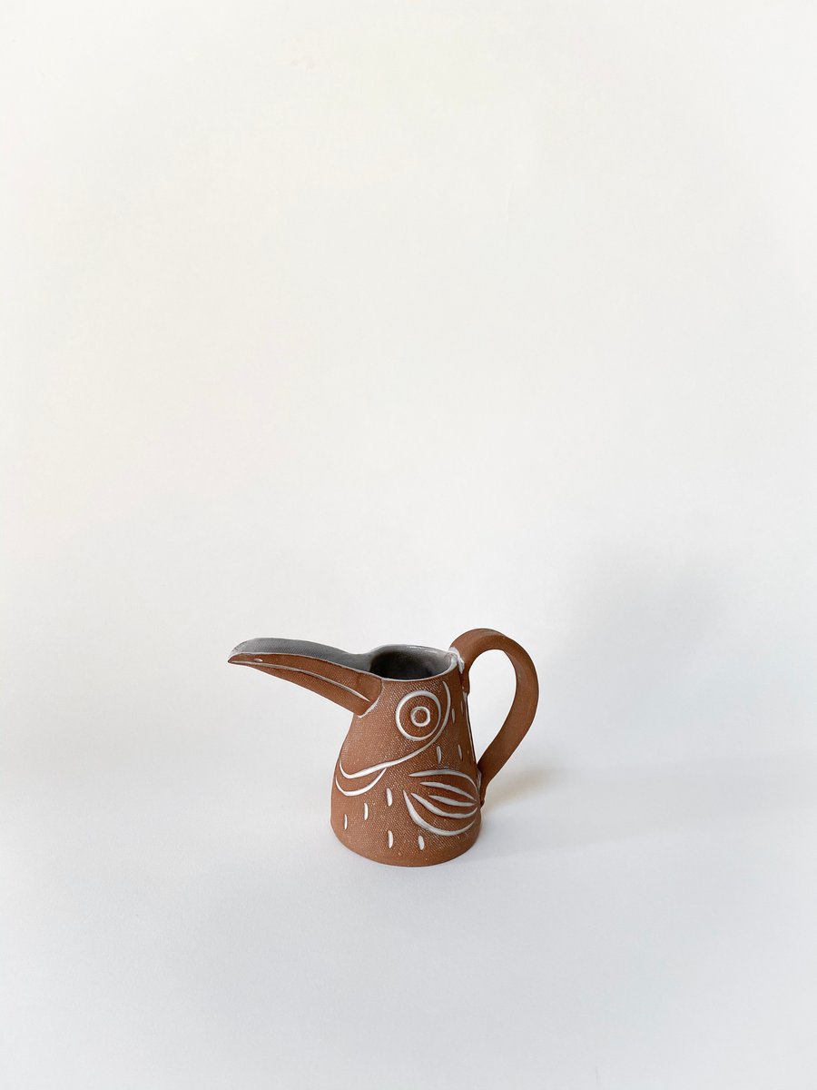 Image of Red Feathered Baby Toucan Creamer