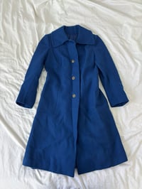 Image 1 of Vintage blue long jacket // S