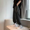 "Exstasy" Plaid With Chain Wide Leg Pants