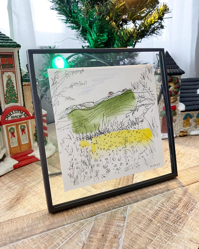 Abstract Landscape - green & yellow 