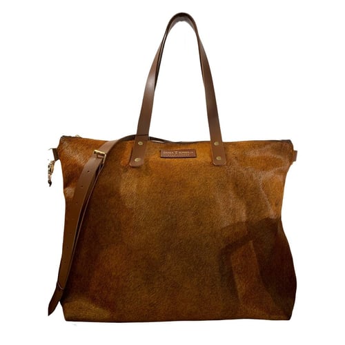 Image of Luxurious Babsie Tote PONY BROWNISH BLACK