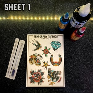 Image of TEMPORARY TATTOO SHEETS - SMALL