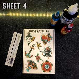 Image of TEMPORARY TATTOO SHEETS - SMALL