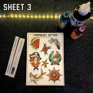 Image of TEMPORARY TATTOO SHEETS - SMALL