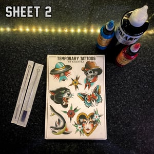 Image of TEMPORARY TATTOO SHEETS - SMALL