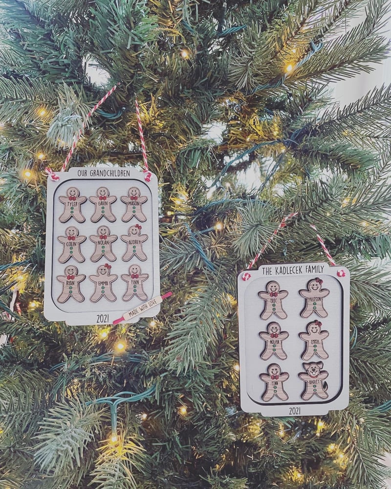 Image of Gingerbread Personalized Family Ornament