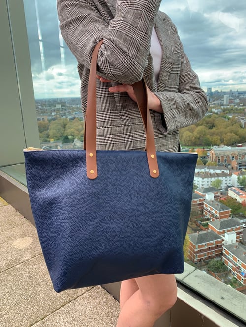 Image of Tania Zip Tote Navy