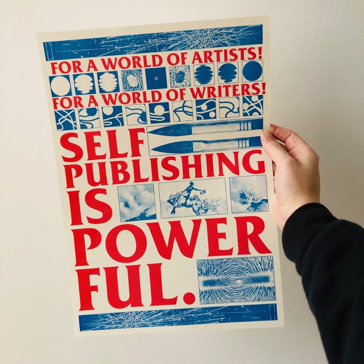 Image of SELF PUBLISHING IS POWERFUL A3 riso print