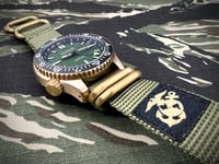 Image 3 of Brass Balls 5 Buckle Zulu Watch Strap