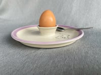 Image 3 of Rabbit Decorated Egg Plate PINK 