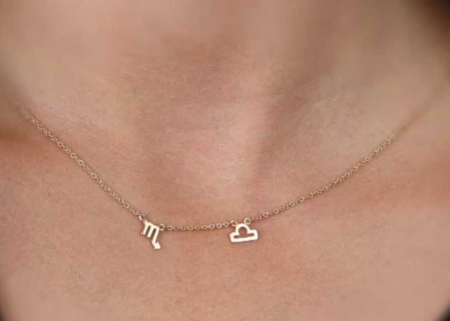 Custom Zodiac Love Necklace comes in 14 16 18 20in read