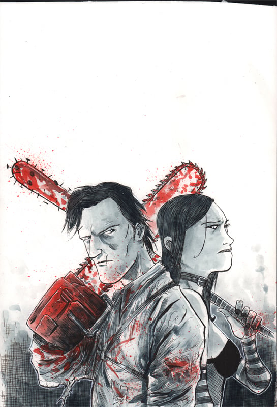 Image of ARMY OF DARKNESS VS HACK SLASH #4 COVER