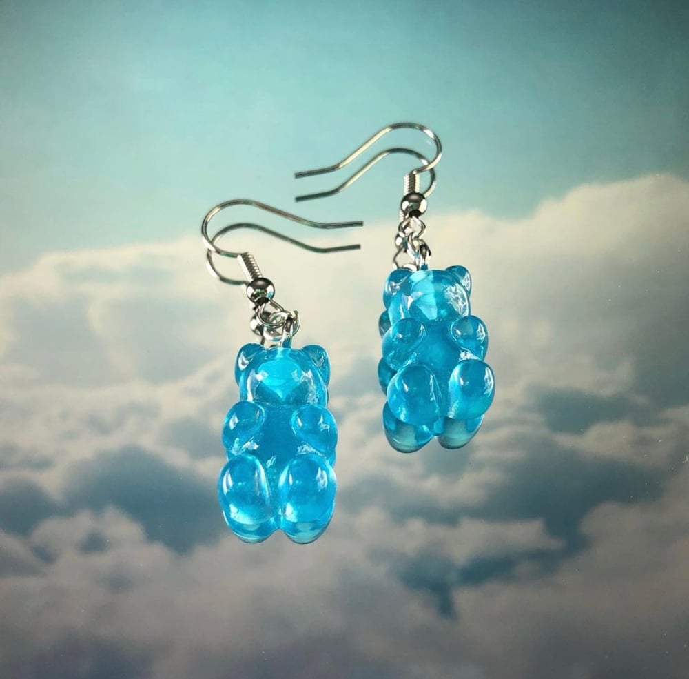 Image of Blue Gummy Bear Earrings