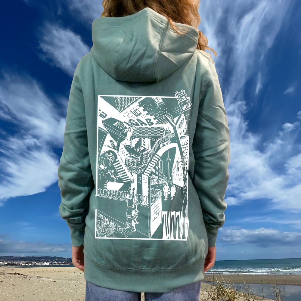 Image of Writingmyname's Hoodie no.1 GrünWeiß