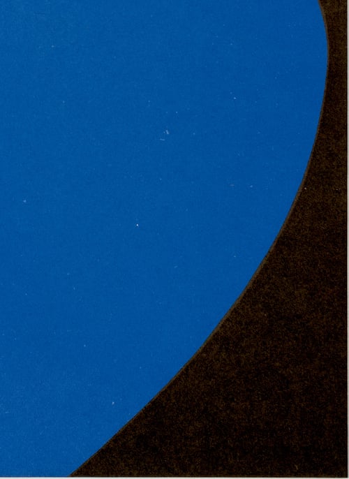 Image of Ellsworth Kelly, Derrière le Miroir -Kelly No. 110, black / blue