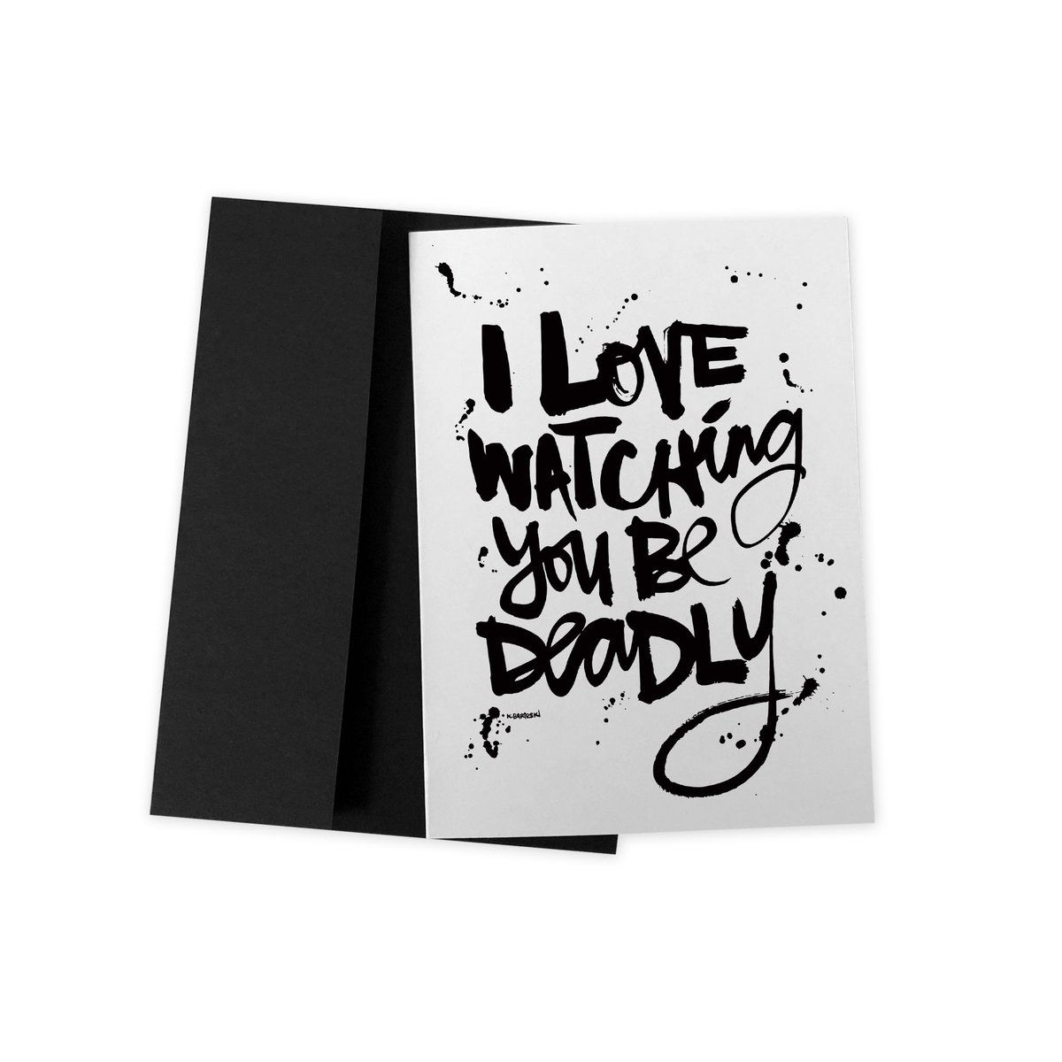 Image of DEADLY #kbscript GREETING CARD