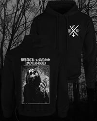 Image 1 of BLACK CROSS WORSHIP FORSAKEN PRINT Hoodie