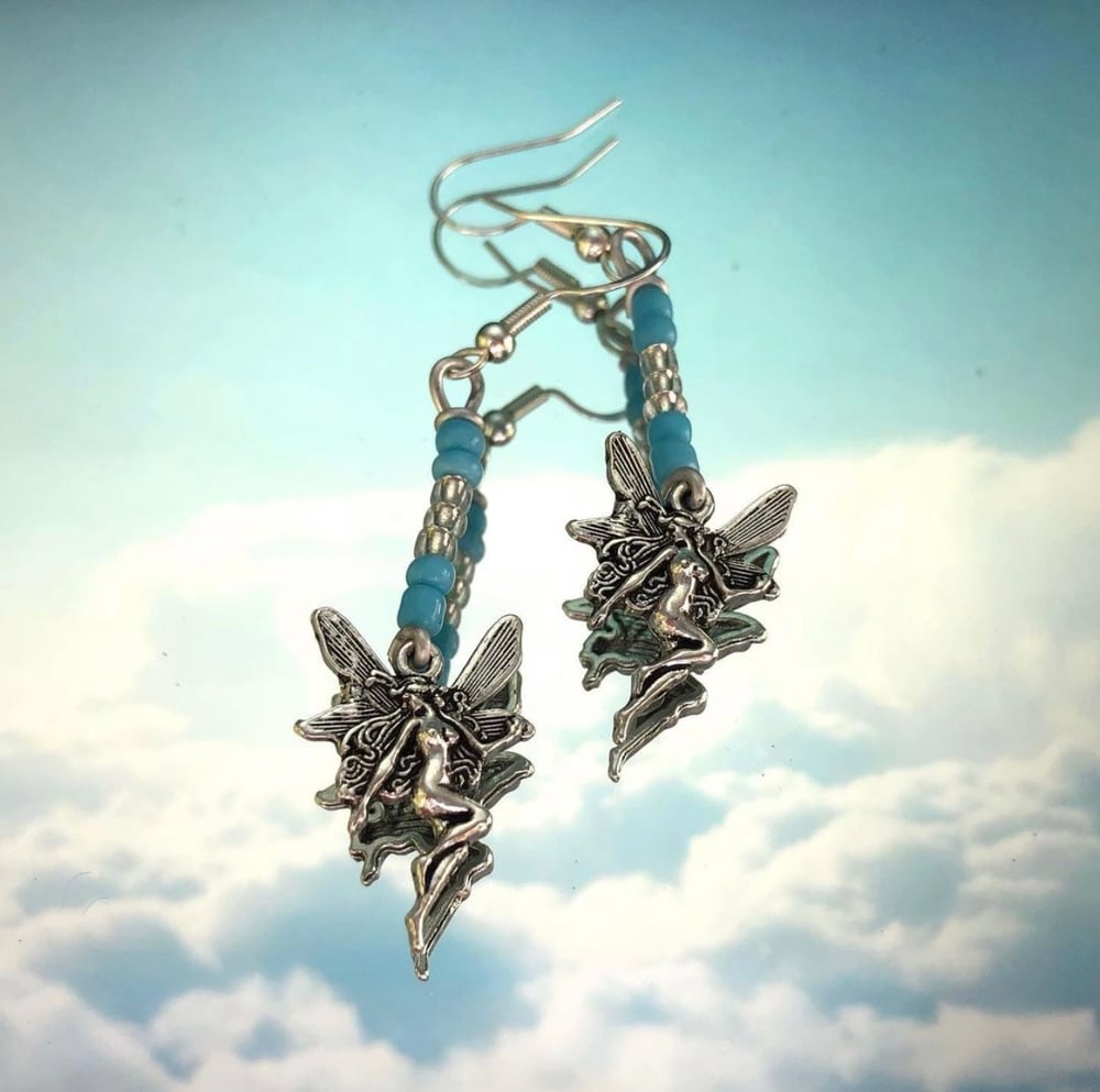 Image of Colorful Dangle Fairy Earrings