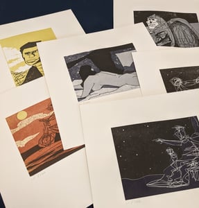Image of Letterpress Print Set - Eyegaze Artworks of Patrick Lee Dean