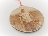 Image 2 of Photo Engraved Wooden Baubles