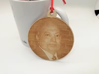 Image 3 of Photo Engraved Wooden Baubles
