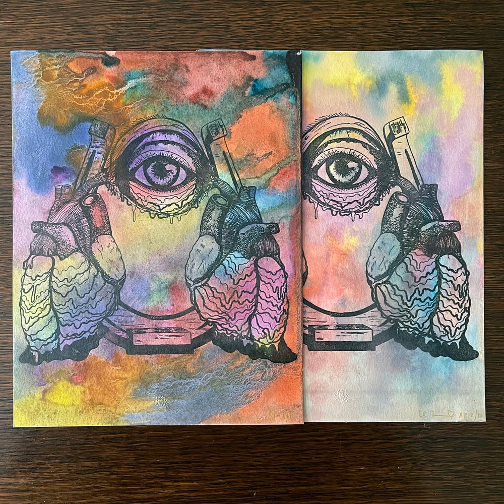 Image of "Lucky To Be Loved" Hand Painted Artist Proof Print (edition of 10)