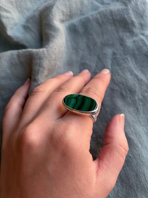 Malachite Ring (OOAK) Size-6.5