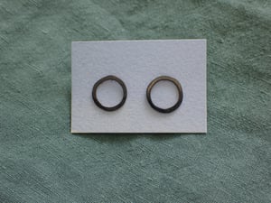 Ear Frame Hoops in Polished Silver or Oxidized Silver