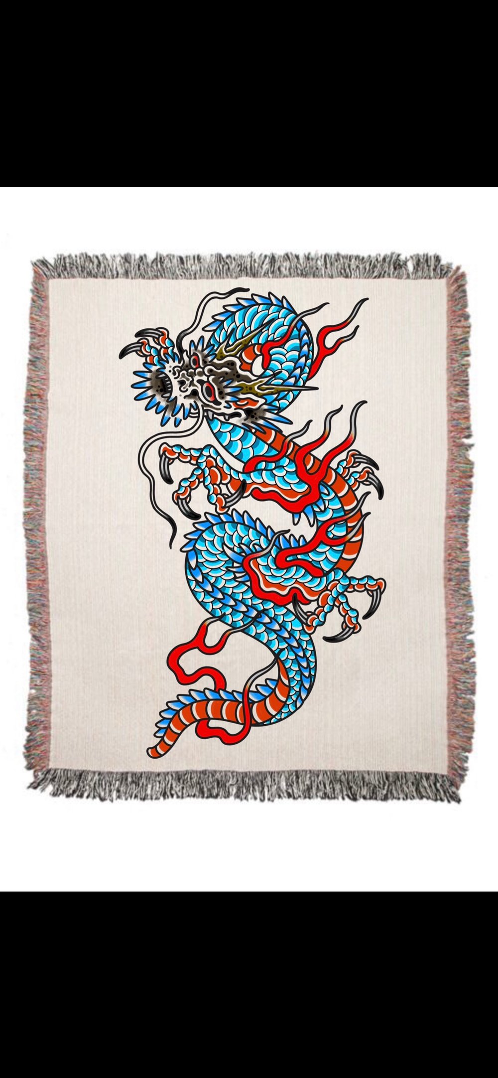 Dragon woven blanket