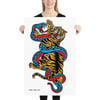 Snake vs tiger print A1