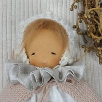 Image 5 of MipiMopi 8 inches tall waldorf inspired doll in peanut bunny suit