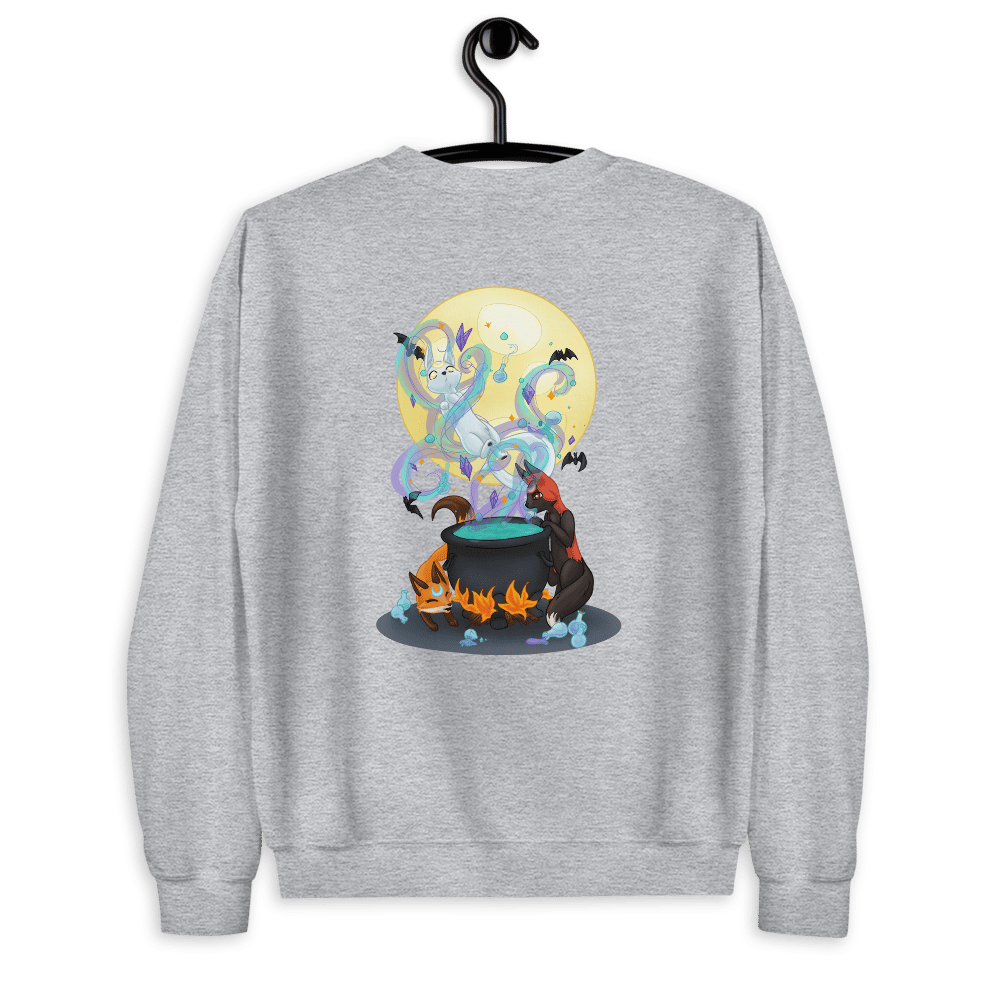 Image of cauldron foxes | crewneck with backprint